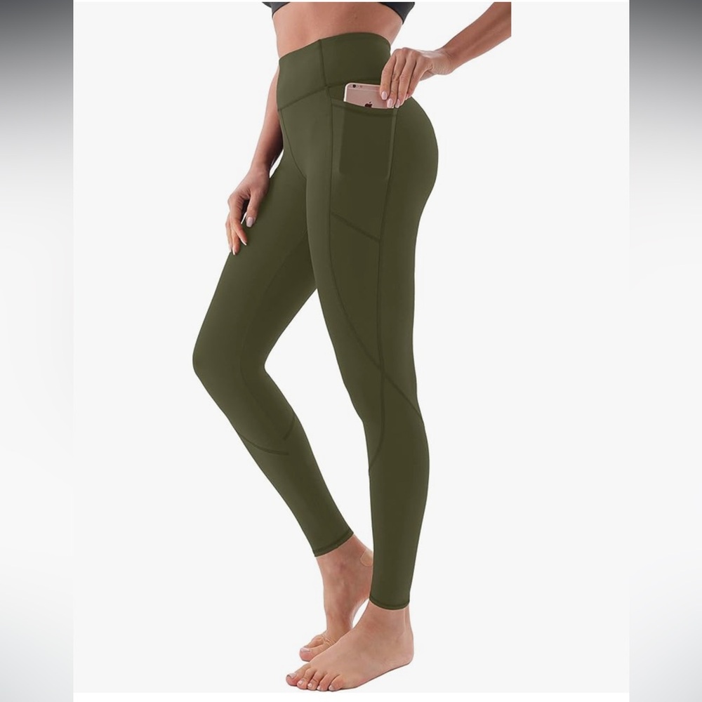 Olive High-Waisted Leggings